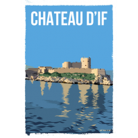 AF237 - Lot de 5 Affiches Marseille Le Chateau d'If - 20x30cm